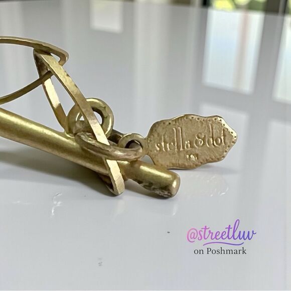 Stella & Dot Green Stones Pendant Charm Necklace - Picture 4 of 8